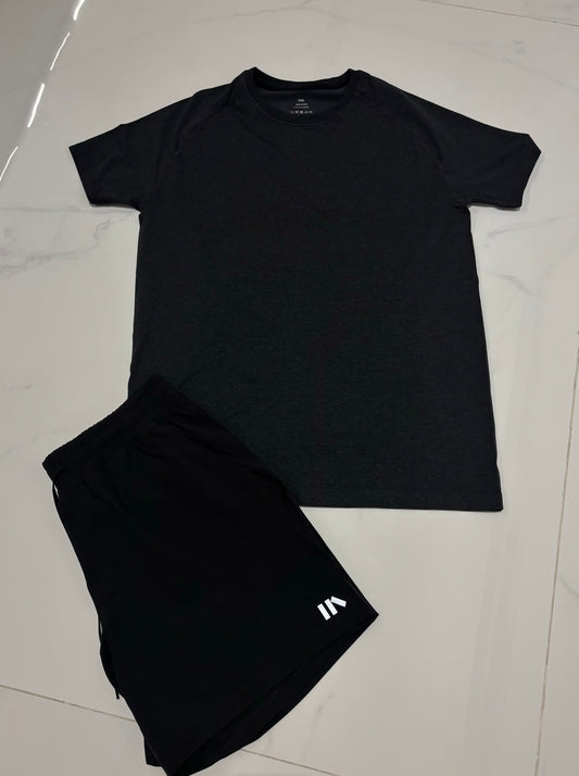 Catur black top & shorts set